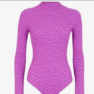 FENDI X SKIMS Mock Neck Long Sleeve Bodysuit - Worn one time